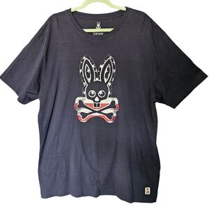 Men's Psycho Bunny Blue Logo Short Sleeve T-Shirt Robert Godley XXL Pima Cotton